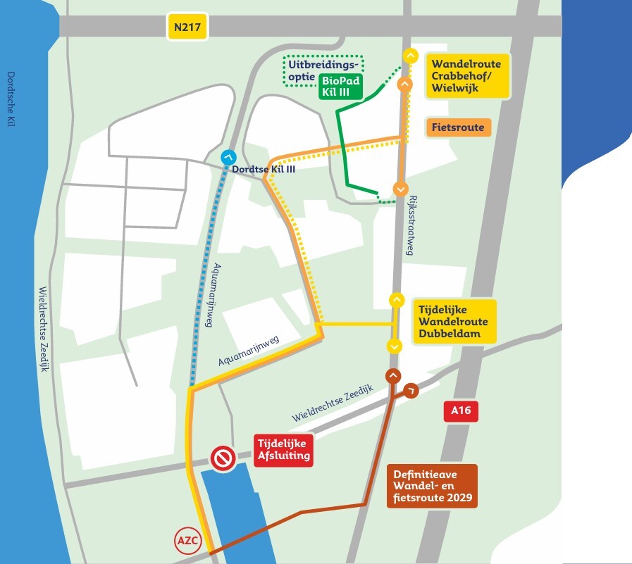 Afbeelding kaart afsluiting van Wieldrechts Zeedijk