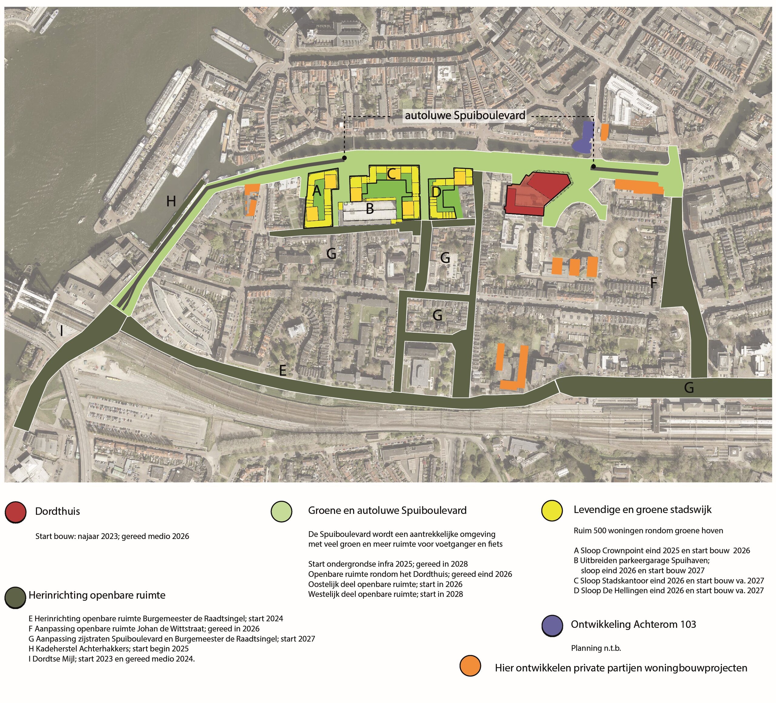 Projectenkaart Spuiboulevard - Schil-West 