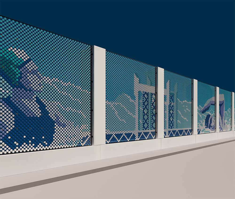 Ontwerp bijzonder geluidscherm