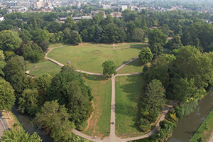 Weizigtpark vanuit de lucht 300x200px
