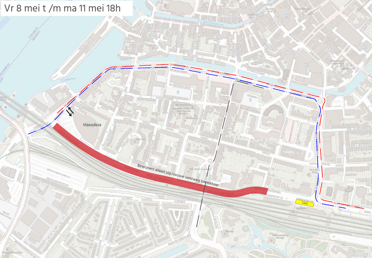 Burg de Raadtsingel Fase 1b Werk aan de Weg