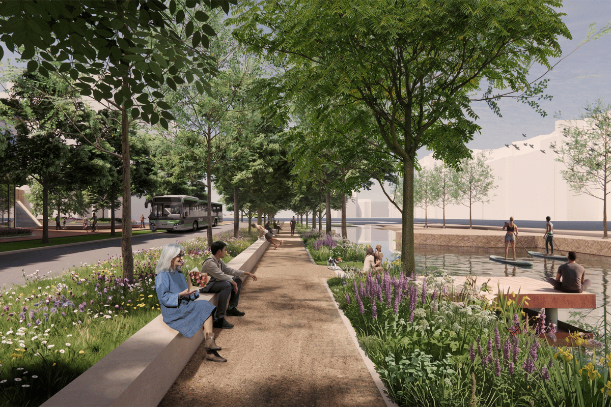 Spuiboulevard Oost sfeerimpressie