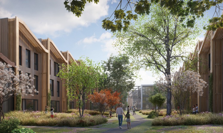 Impressie van de nieuwe woningen op het Oranjepark