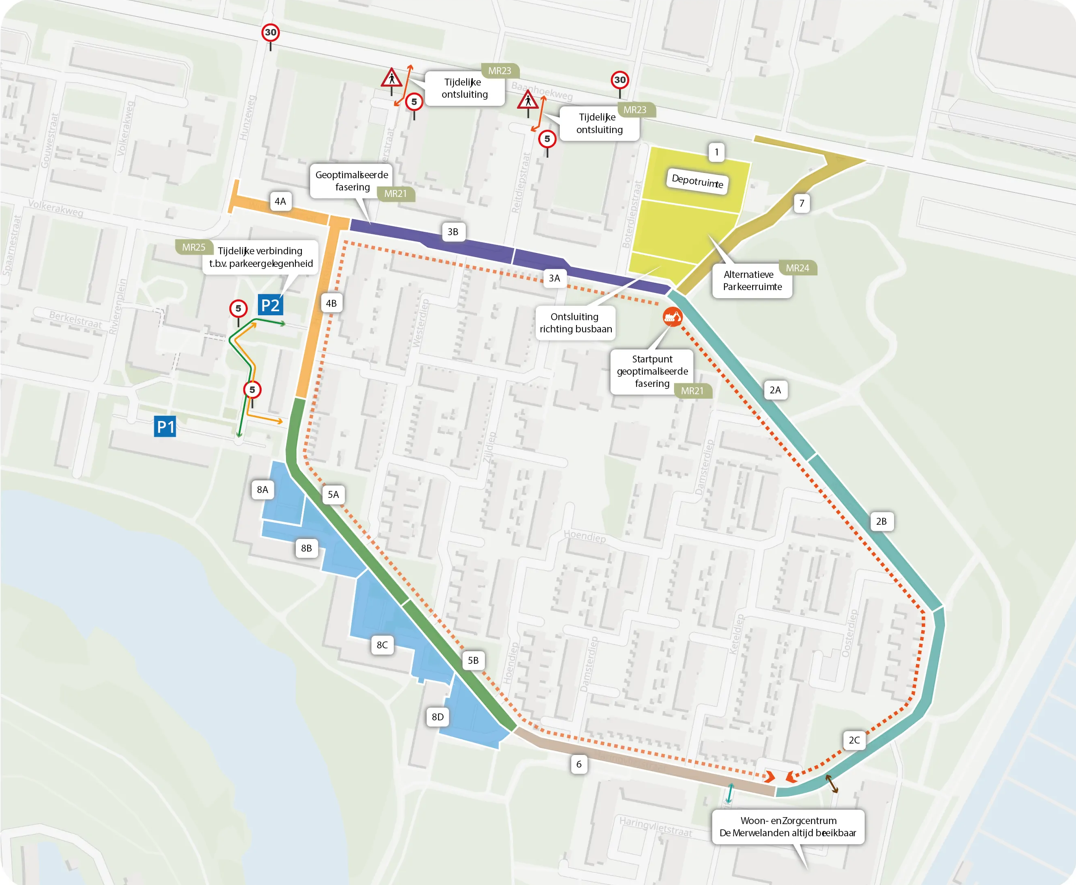Fasering_Haringvlietstraat en Wielingenstraat