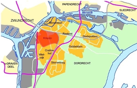 kaartje ligging Krispijn