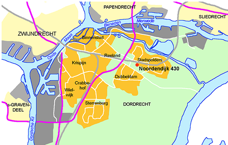kaartje ligging Noordendijk 430