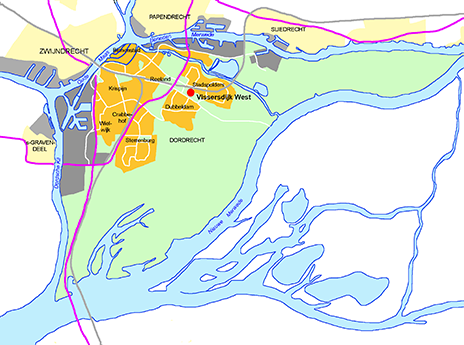 kaartje ligging Vissersdijk West