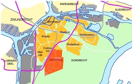 kaartje ligging Sterrenburg
