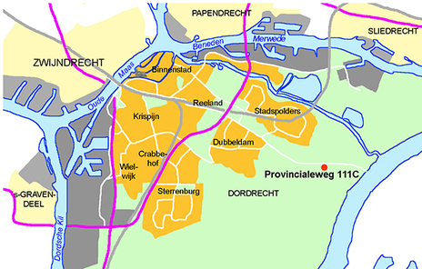 kaartje ligging Provincialeweg 111c