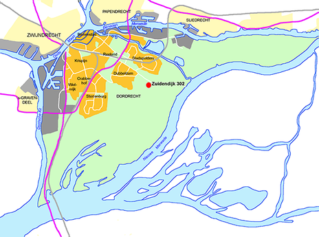 kaartje ligging Zuidendijk 302